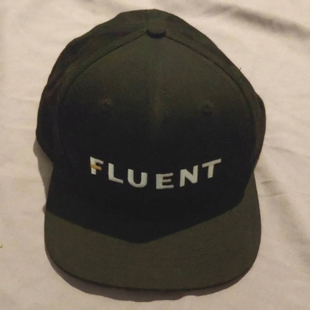 Black Fluent Snap Back Cap * One Size * Adjustable * Black & Yellow - Picture 2 of 7